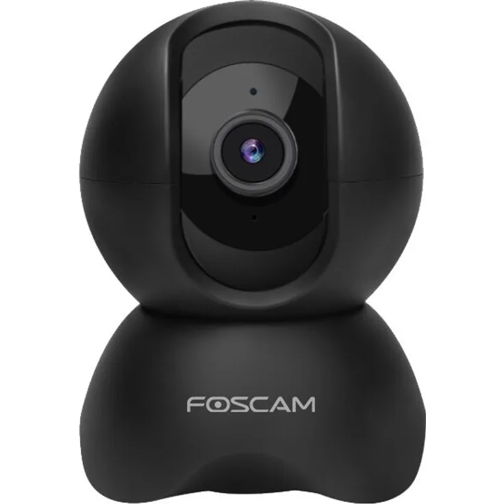 Foscam X5 IP-Sicherheitskamera Indoor, 5 Megapixel, 1080p Auflösung, Nachtsicht, 360° Schwenk- & Neigebereich, WLAN, Schwarz