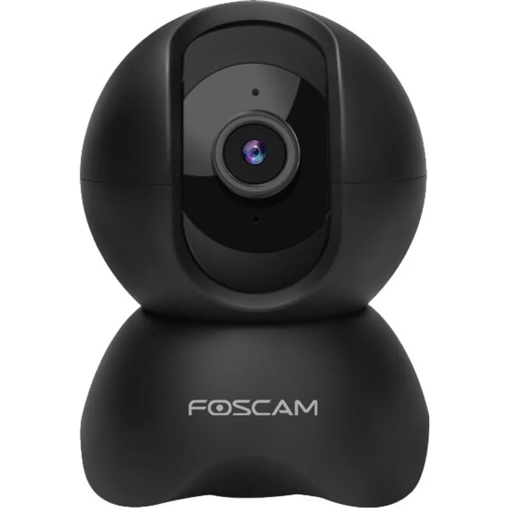 Foscam X5 IP-Sicherheitskamera Indoor, 5 Megapixel, 1080p Auflösung, Nachtsicht, 360° Schwenk- & Neigebereich, WLAN, Schwarz