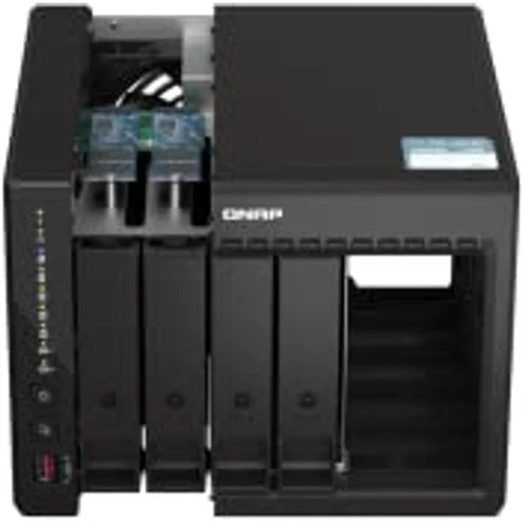 QNAP TS-453E, NAS-Server mit 8 GB RAM, Duale 2,5-GbE-Ports und Dual HDMI-Ausgang, erweiterbar – Bild 4