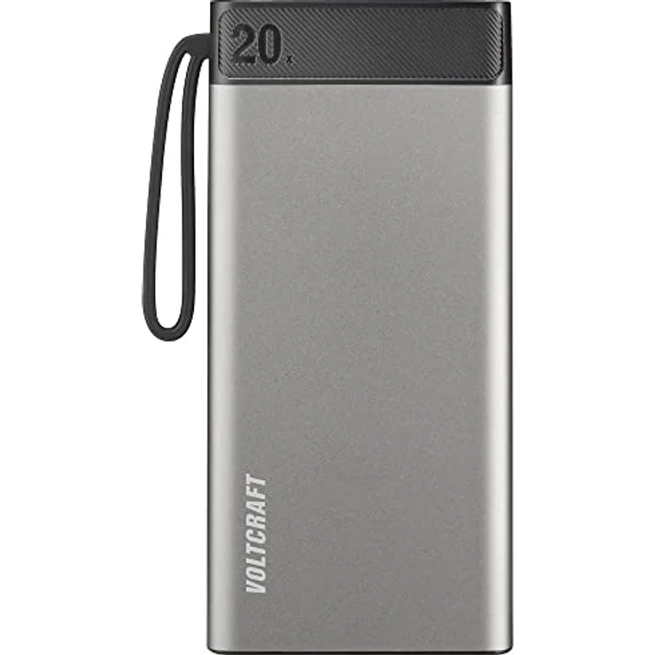 Voltcraft PB-20-PD3.0 Powerbank 20000 mAh Power Delivery LiPo Grau-Schwarz (VC-12918120) – Bild 3