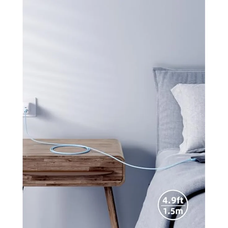 InnoStyle USB-C Schnellladekabel 60W, 2m Mint, kompatibel mit iPhone & Samsung, hochgeschwindigkeits-Datenübertragung – Bild 5