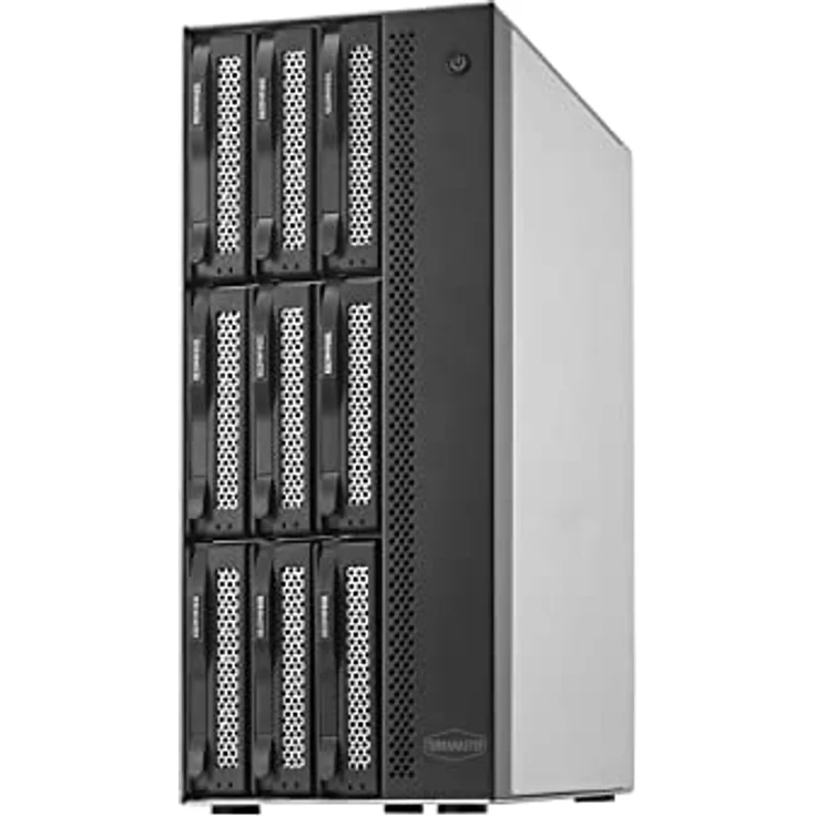 TERRAMASTER T9-450 9Bay NAS Storage - Hochgeschwindigkeits-Network Attached Storage mit Quad-Core CPU, 8GB DDR4, Zwei SFP+ 10GbE Schnittstellen, Netzwerkspeicherserver (ohne Festplatte) – Bild 1