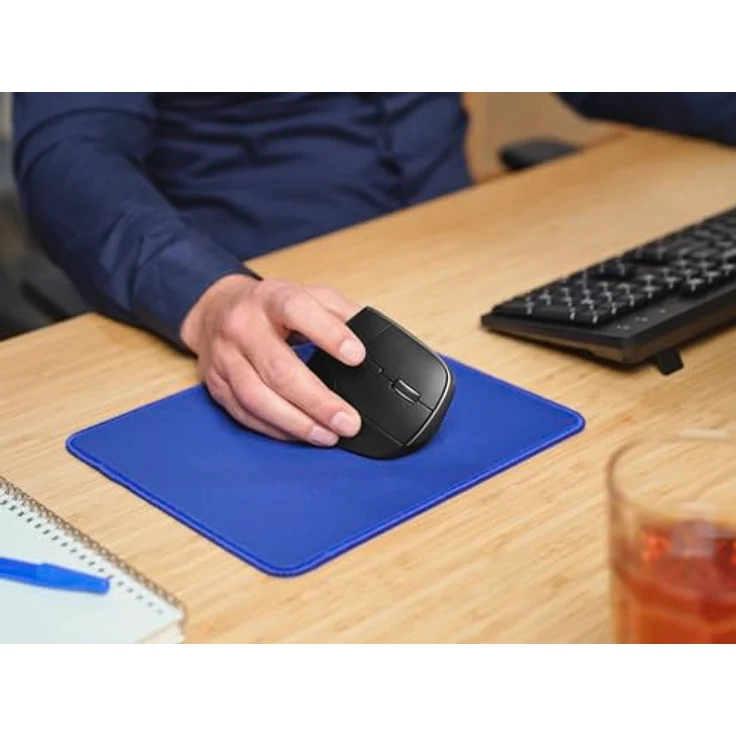 Trust Bayo+ Wiederaufladbare Vertikale Maus Bluetooth + RF 2.4GHz, Vorbeugung Gegen Mausarm/Tennisarm (RSI Syndrom), 70% Recyclingkunststoff, Kabellose Ergonomische Maus PC, Laptop, Mac - Schwarz – Bild 3