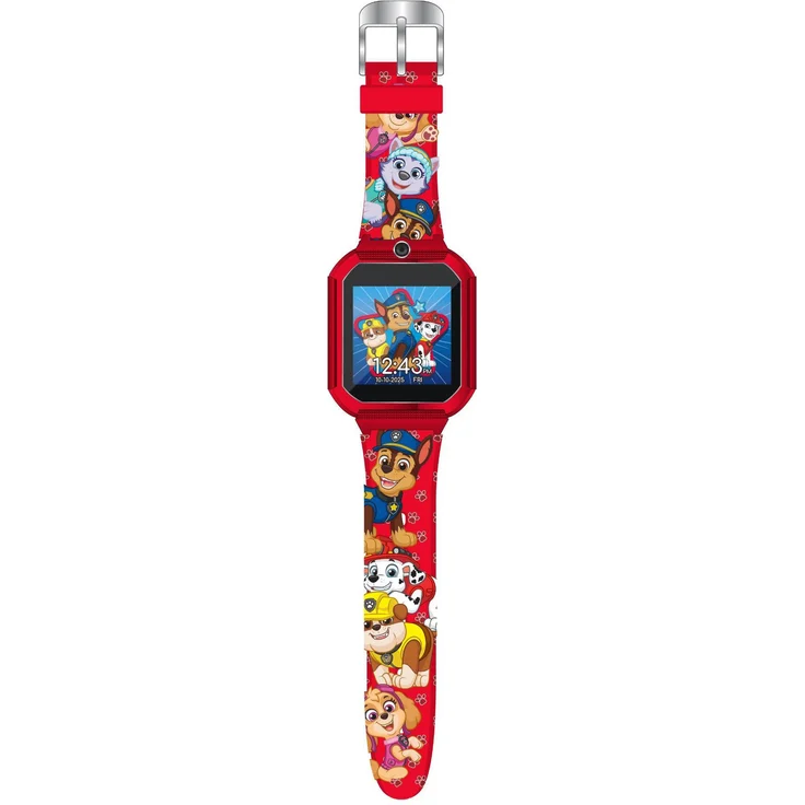 Accutime Paw Patrol Smartwatch Uhr, interaktive Kinderuhr mit 26 Spielen, spritzwassergeschützt, flexibles Silikonarmband