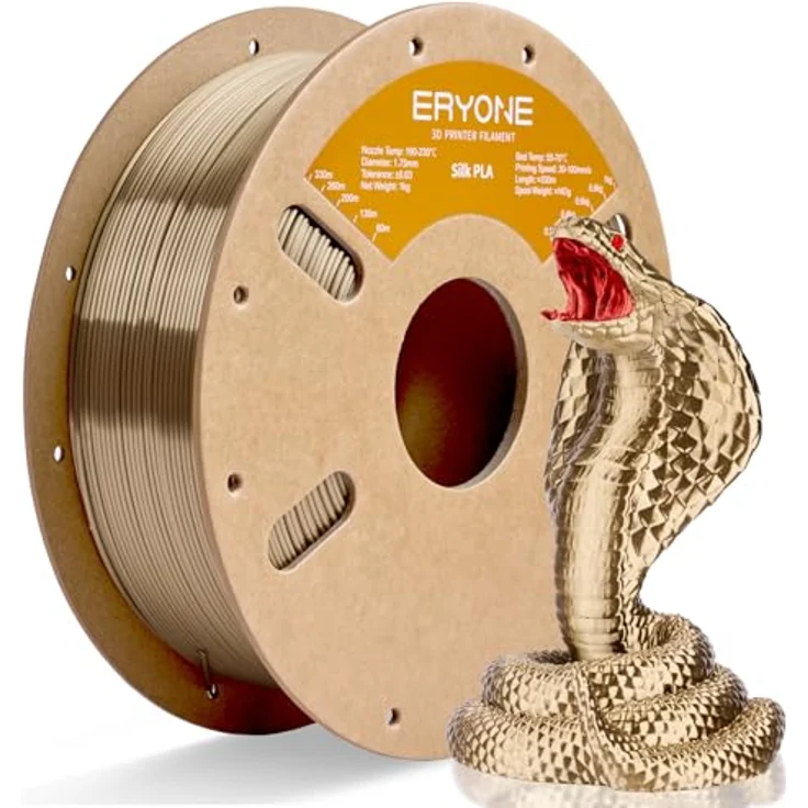 ERYONE Silk PLA Filament 1.75 mm, 3D Drucker Filament mit seidenmatter Oberfläche, 1 kg Spule, Champagne Pink – Bild 1