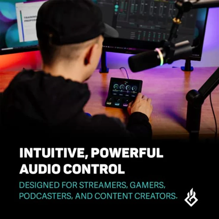 BEACN Mix Create Dark, USB C Windows Audio Mixer mit 5 Zoll Farbdisplay, 4 Tasten-Regelung, Audio-Routing und Mute-Modi für Content Creators, Streaming, Gaming, YouTube, Podcasting – Bild 3