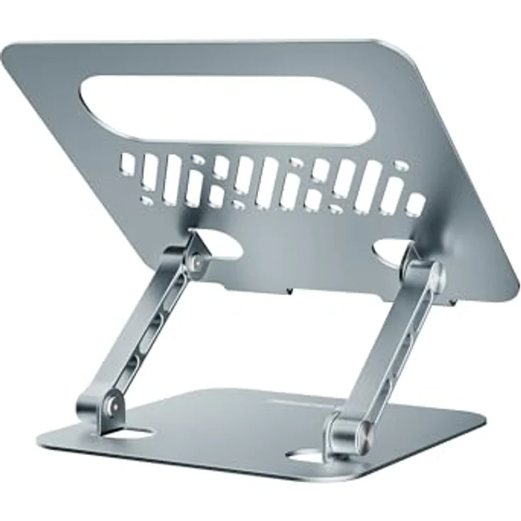 Conceptronic THANA10G Faltbarer Laptopständer, höhenverstellbar, grau, mit rutschfesten Pads aus Aluminium – Bild 4