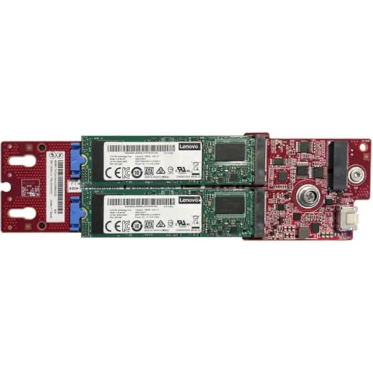 Lenovo THINKSYSTEM M.2 SATA/X4 NVME 2-Bay Enablement KIT, NAS Erweiterung für zusätzliche Speichermöglichkeiten, 4Y37A79663