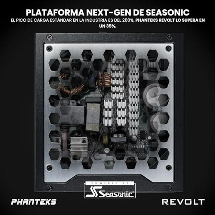 Phanteks Revolt 1600W Titanium, ATX 3.0, PCIe 5.0, vollmodular - 1600 Watt, schwarz, PC Netzteil, Schwarz – Bild 5