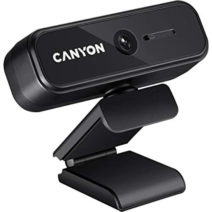 CANYON Webcam 1080p mit Abdeckung - Full HD USB Web camera Plug & Play - 360 ° Drehbare Web Kamera Kompatibel mit Windows für Streaming Videochat, Zoom, YouTube, Skype, zum Konferenz – Bild 1
