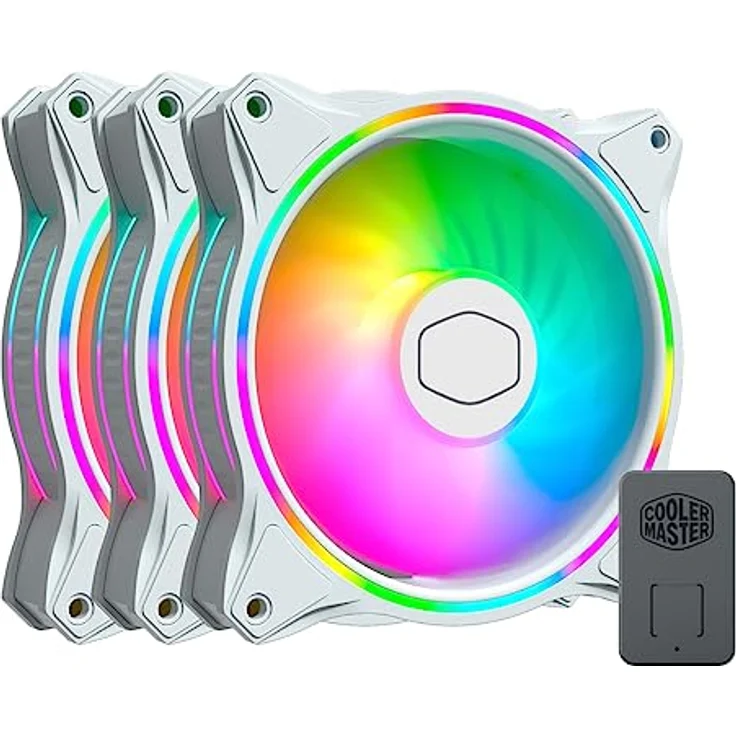 Cooler Master MasterFan MF120 Halo White Edition, 120mm, 3er-Pack, LED-Steuerung (MFL-B2DW-183PA-R1) - Preisvergleich – Bild 2