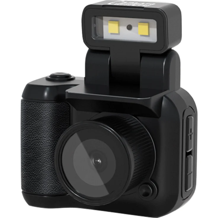 Lixada 1080P Mini-Digitalkamera, digitale Videokamera mit 1,44-Zoll-Bildschirm, 90° drehbarem Blitz, 6 Filtern, schwarzer Farbe