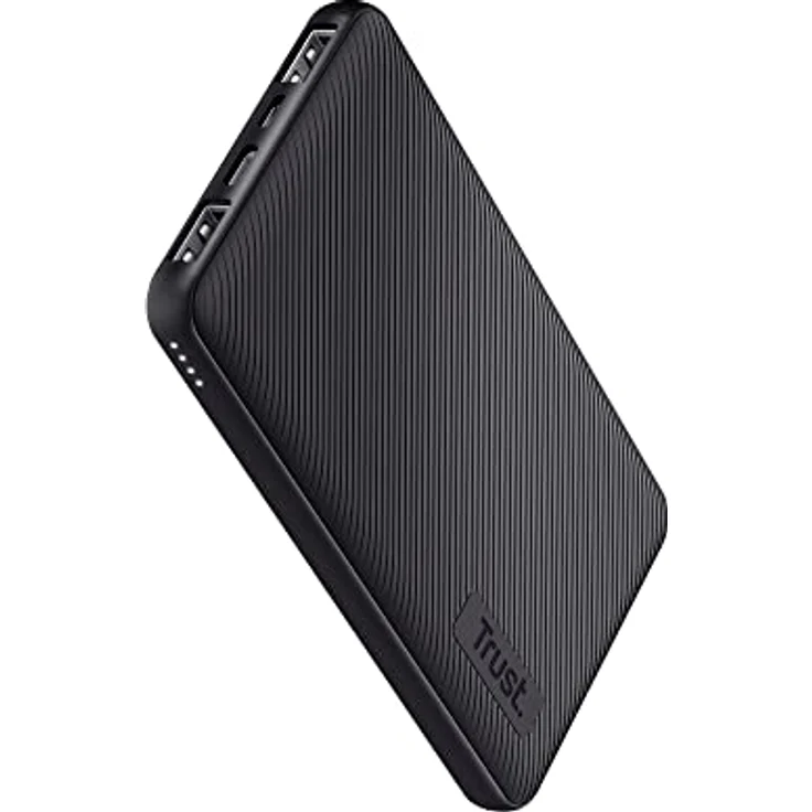 Trust Mobile Primo Dünne Powerbank Schnellladefunktion 10000 mAh, USB C Externer Akku, Tragbares Ladegerät 3A, Power Bank Handy, Smartphone, iPhone, iPad, Samsung, Xiaomi, Tablet – Bild 1