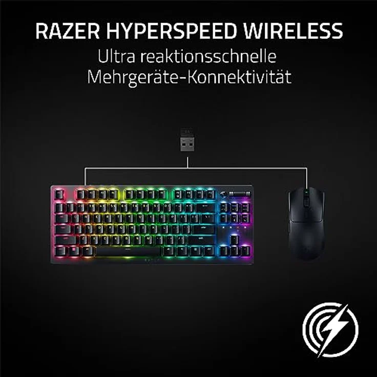Razer Viper V3 HyperSpeed - Kabellose Esports Maus (Focus Pro 30K Optical Sensor, Bis zu 280 Std. Akku, Mechanische Maus-Switches der 2. Generation, kabellose Abtastrate von 4000 Hz) Schwarz – Bild 5