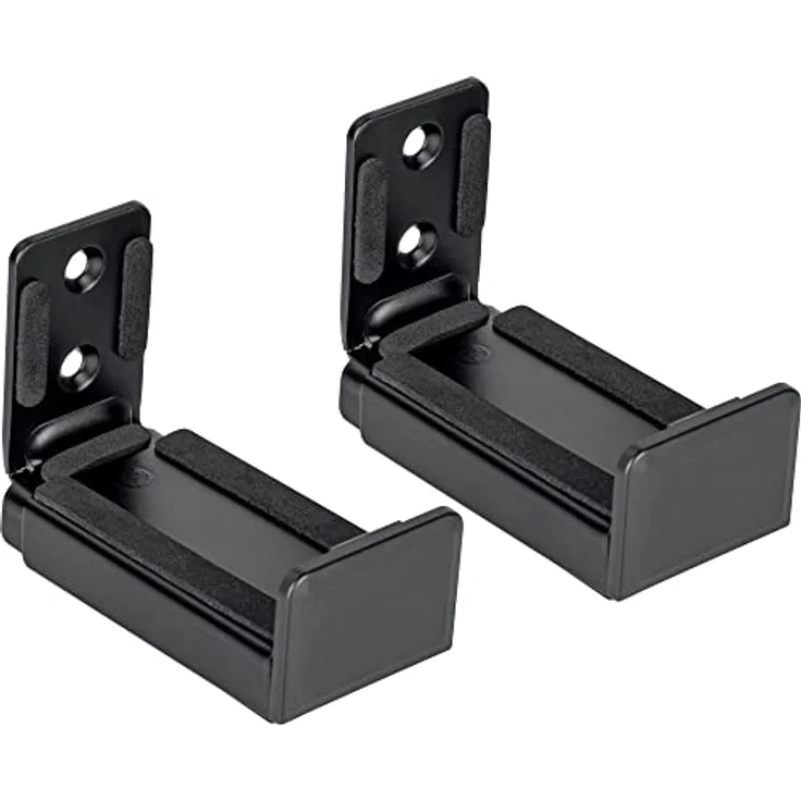 SCHWAIGER LWHSB1515 51 Soundbar-Wandhalter Lautsprecherboxen-Halterung Boxenaufhängung Lautsprecher-Montage Boxenhalter Set bis max. 15kg inkl. Montagematerial, schwarz – Bild 1