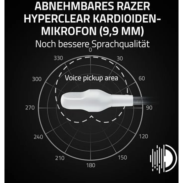 Razer BlackShark V3 X HyperSpeed Xbox, kabelloses E-Sport Gaming Headset mit Triforce 50mm Treibern, abnehmbarem Mikrofon, HyperSpeed 2,4 GHz & Bluetooth, ultra leicht 270 g, weiß – Bild 4