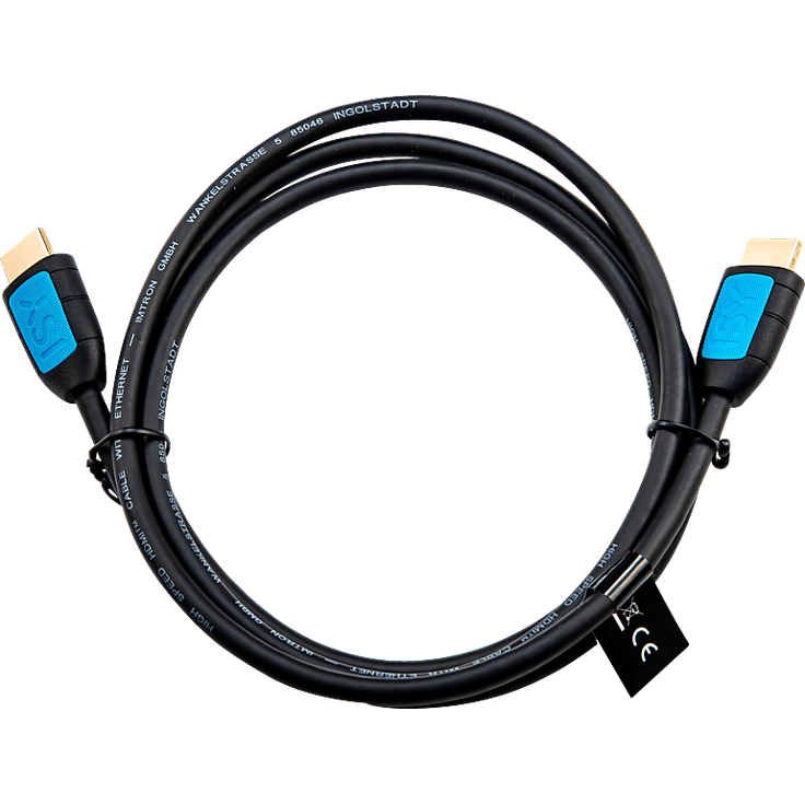 ISY IHD-1500 High-Speed 4K HDMI-Kabel, 1,5 m, 18 Gbit/s, mit Ethernet und vergoldeten Steckern