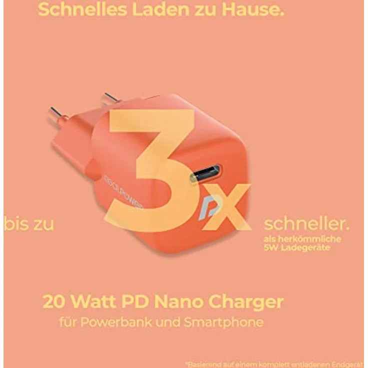 RealPower PB-10000 PowerPack PD Ladeset Powerbank mit 22.5W Power und 10.000mAh Kapazität, Nano USB-C Ladegerät, Schnellladekabel, kompatibel mit iPhone ProMax, iPad, Samsung Galaxy, Google Pixel usw. – Bild 3