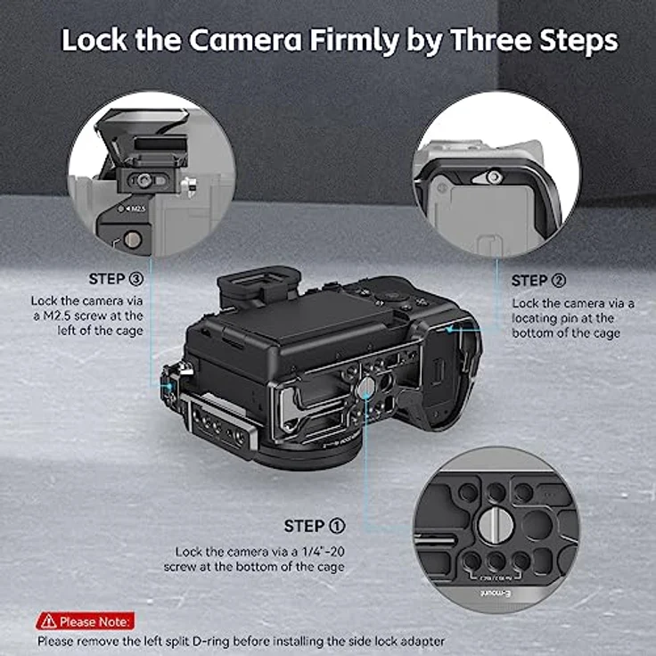 SMALLRIG Cage Kit für Sony Alpha 7R V/Alpha 7 IV/Alpha 7S III - Kamerakäfig mit Kabelklemme und Schnellwechselplatte für Arca-Swiss – Bild 3