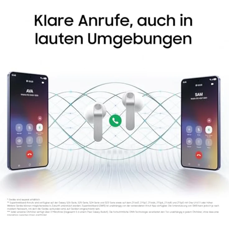 Samsung Galaxy Buds4, Kabellose Bluetooth-Kopfhörer mit Geräuschunterdrückung, 360 Audio und Sprachsteuerung, Schwarz – Bild 5