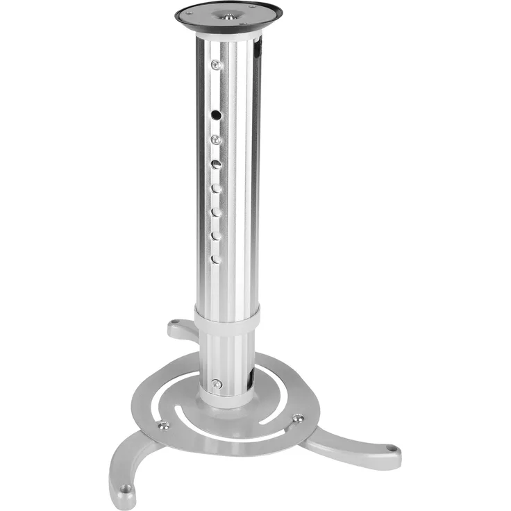 CABLETECH Deckenhalterung für Projektor, Aluminium verstellbar 360° mit Kabelaufbewahrung, Tragfähigkeit bis 10 kg