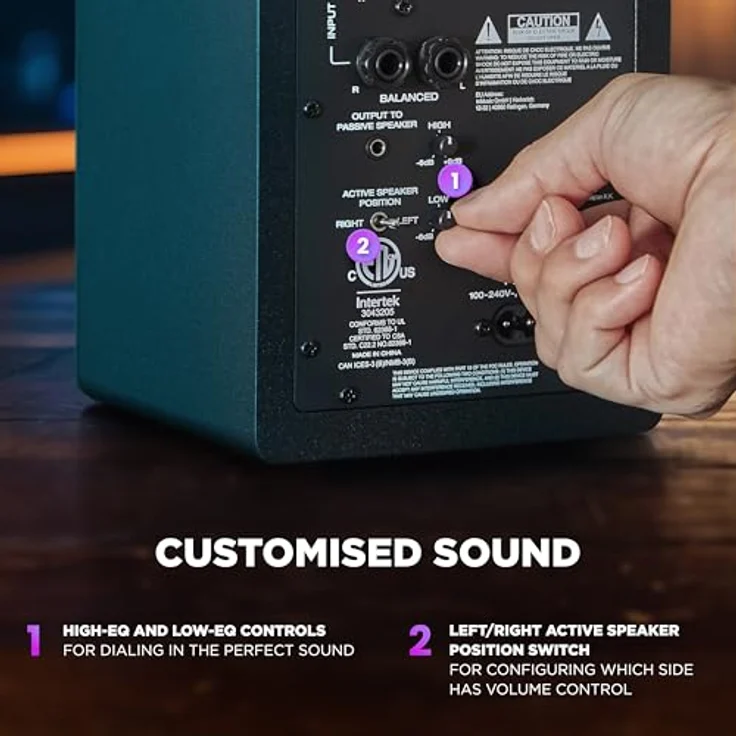 M-AUDIO BX3, 3.5-Zoll Studio-Monitore mit 120W Leistung, schwarzes MDF Gehäuse, Bassreflex-Design, Paar – Bild 4