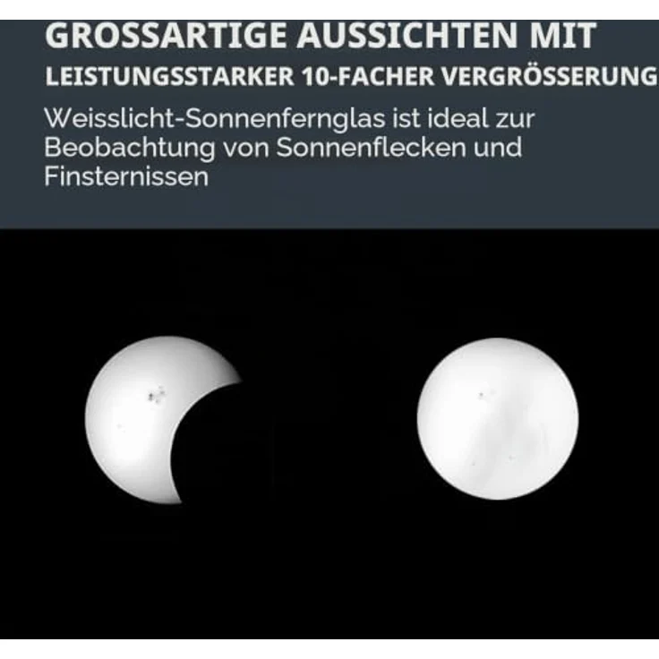 Celestron Sonnenfernglas 10x25 EclipSmart, mit fest verbauten Sonnenfiltern zur sicheren Sonnenbeobachtung – Bild 5