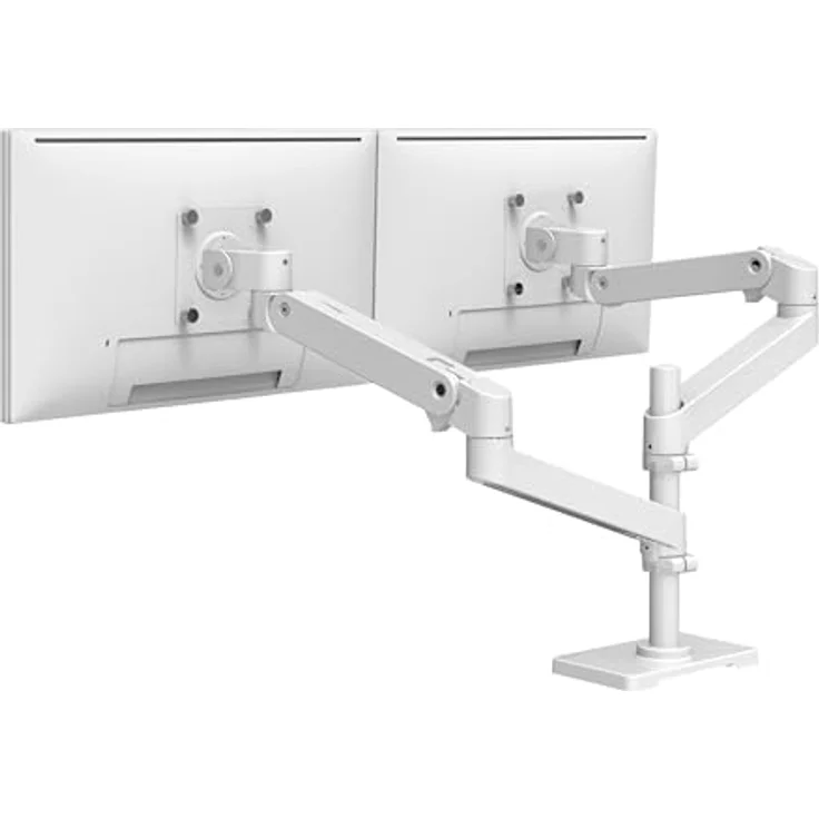 Ergotron LX Pro Arm Dual Display Stacking, Tisch Monitor Halterung für 34 Zoll Monitore, Weiss – Bild 3