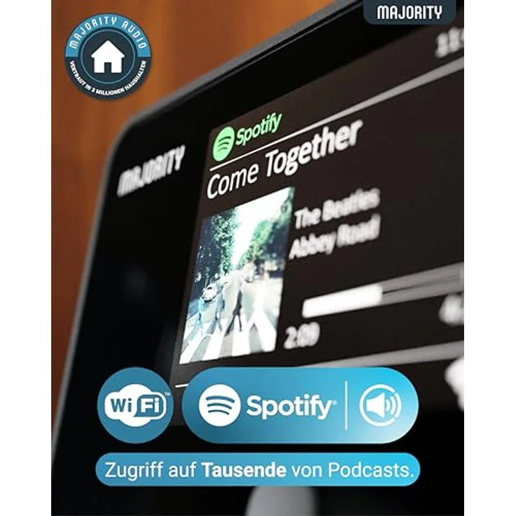 MAJORITY Robinson Tuner Internetradio WLAN | DAB+ Adapter Bluetooth | HiFi Streaming mit Spotify Connect | Digitalradio Stereo Receiver | Aktive Lautsprecher erforderlich, keine im Lieferumfang enthalten – Bild 5
