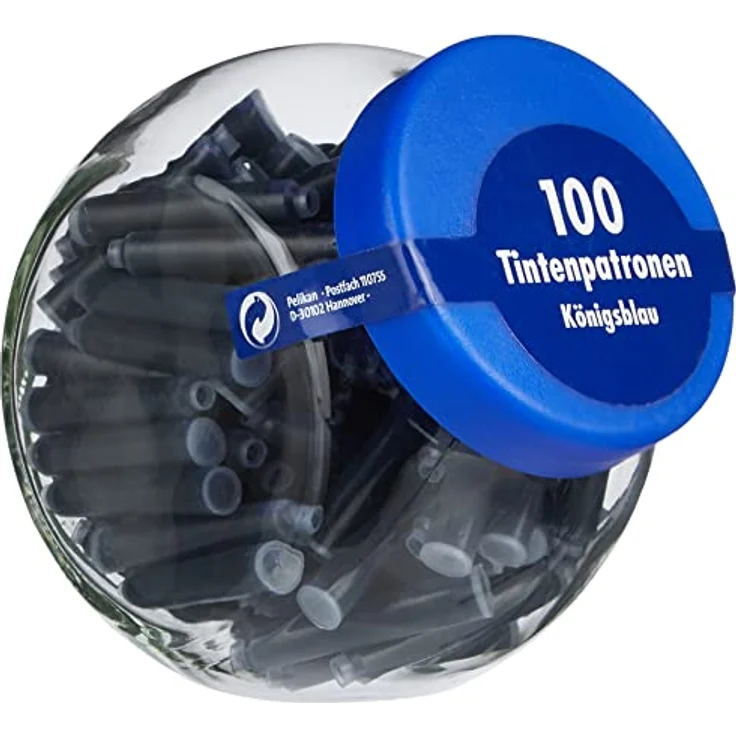 Pelikan Tintenpatronen Glas 100 Patronen Königsblau – Bild 2