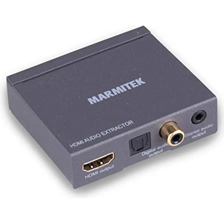HDMI Extractor Konverter - Marmitek Connect AE14 - HDMI Konverter - 4K Audio Extractor - ARC - Audio Signal aus HDMI Kabel - Audio Return Channel verwenden auf Audiosystem ohne ARC, Anthrazit
