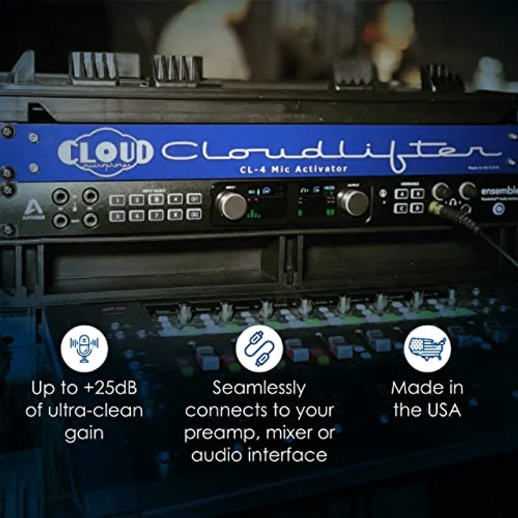 Cloud Microphones Cloudlifter CL-4 Mikrofonvorverstärker, Flexibel gestaltet, robust, hochwertige Abmessungen - Schwarz – Bild 4