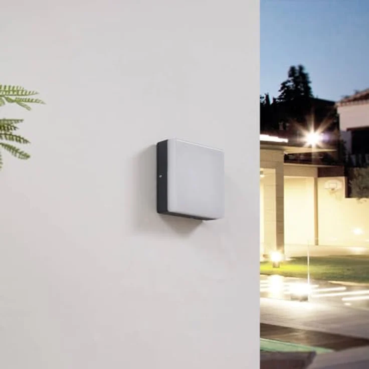 Lucande LED Deckenleuchten 'Thilo' mit Bewegungsmelder (spritzwassergeschützt, Modern, 1 flammig, Weiß) - Außenleuchte für Garten, Terasse, Balkon & Haus, LED-Deckenleuchte – Bild 4