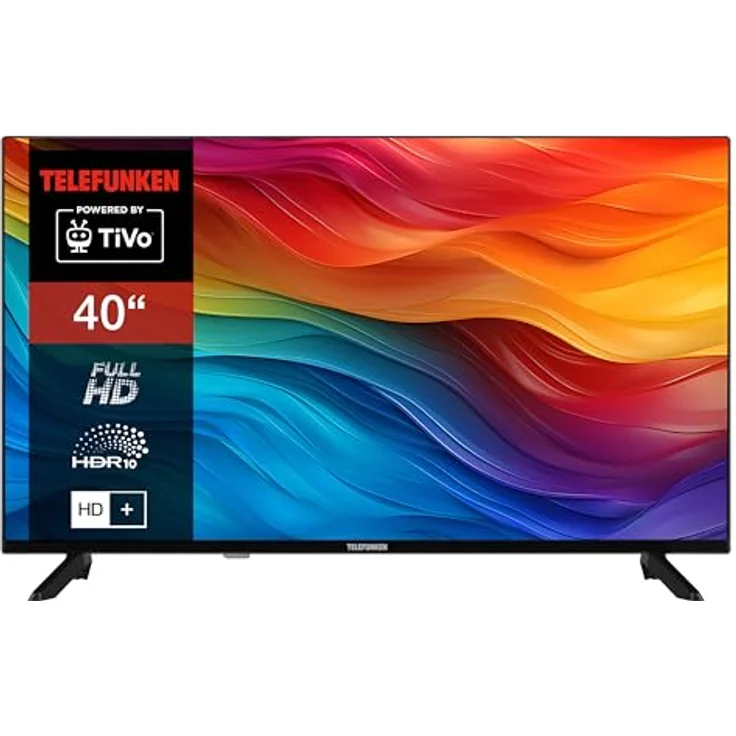 Telefunken Fernseher 40 Zoll Smart TV Powered by TiVo (Full HD, HDR, Triple-Tuner, HD+ 6 Monate inkl.) D40F751X7CW - Flachbildschirm mit atemberaubenden Bildern – Bild 2