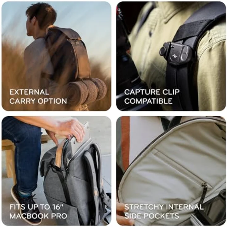 Peak Design Everyday Backpack 20L, Fotorucksack mit patentierter MagLatch-Hardware, wetterfest und aus recyceltem Material, Blau – Bild 5