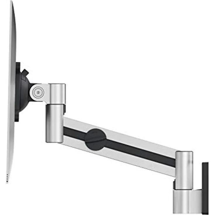 Durable Monitor Wandhalterung Pro, flexibler Schwenkarm 360° drehbar, für VESA Bildschirme 21-27", silber, 509023 – Bild 3