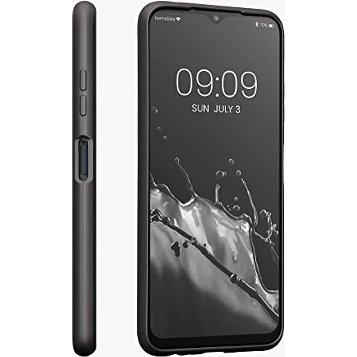 kwmobile Case kompatibel mit Samsung Galaxy A22 5G, Silikon Schutzhülle in Metallic Grau mit rutschfestem und reißfestem Design – Bild 4