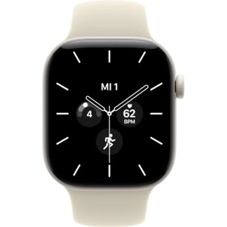 Apple Watch Series 12 Cellular 42mm, Perlweiß Keramik Case, Gesundheits- und Fitness-Tracker, Sand Sport Band, M/L – Bild 2