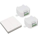 Funk-Schalter Set McPower Kinetic 2x Empfänger + 2-fach Wandtaster, max. 2300W