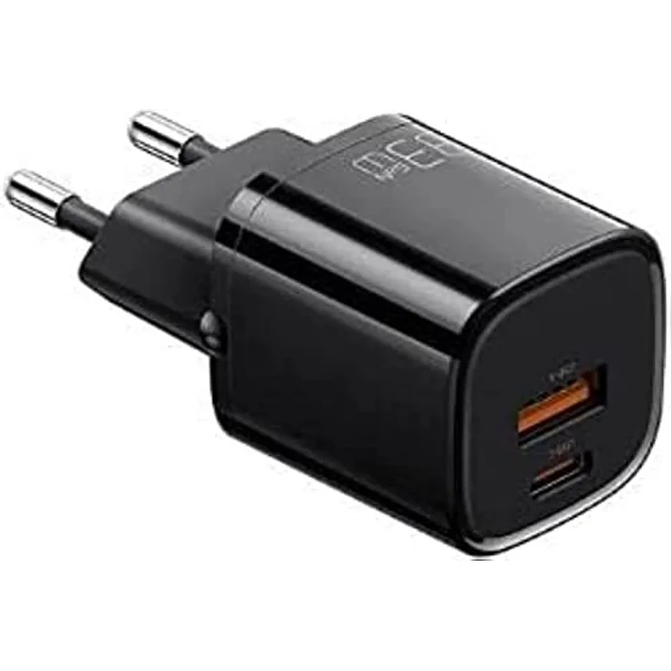 mcdodo Nano GaN Charger CH-0151, USB + USB-C, 33 W (Schwarz) - Ladegerät mit Qualität/Haltbarkeit, Langlebigkeit und Robustheit