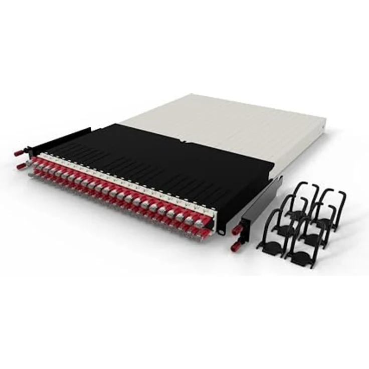 Patchbox patchbox.one, Kabeleinzugssystem mit 24 Cat.6a-Kabeln, modular und farblich anpassbar, 1,8 m, PoE++ ready – Bild 1