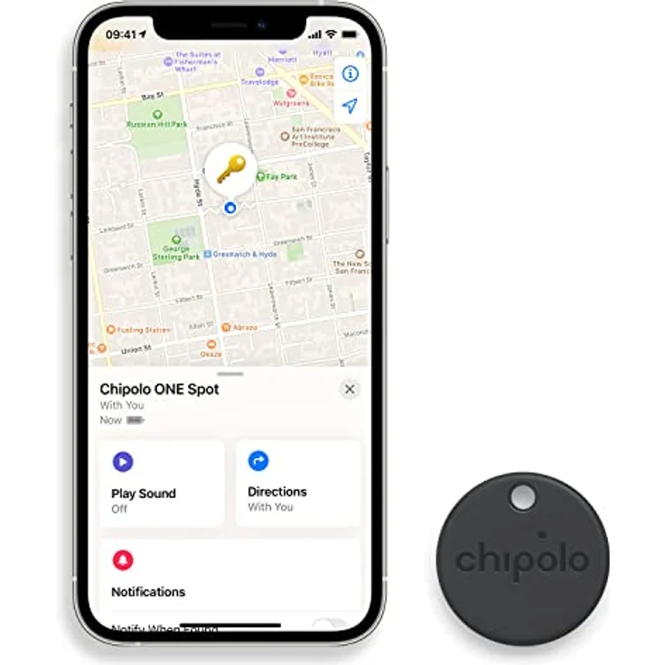Chipolo One-Punkt-Finder, Schwarz - Bluetooth Liokalisierer – Bild 3