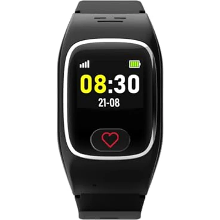 James B8 Notruf- & Sicherheitsuhr für Senioren, GPS, Sturzerkennung, SOS-Knopf, lauter Alarm, Schwarz – inkl. SIM & 2 Monate Gratis-Tarif – Bild 1