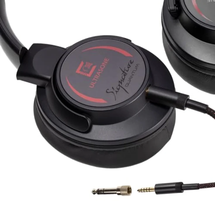 Ultrasone Signature Quantum, High-End Kopfhörer mit Kabel, Closed-Back Design und S-Logic5 Technologie, schwarz-rot – Bild 7