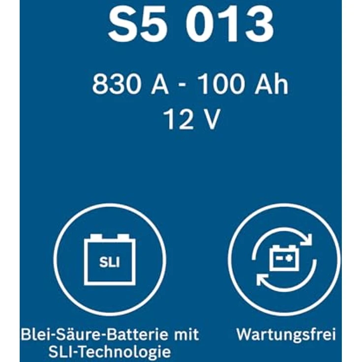 Bosch S5 013 Autobatterie 12V, 100Ah, 830A, wartungsfrei, PowerFrame®-Technologie – Bild 3