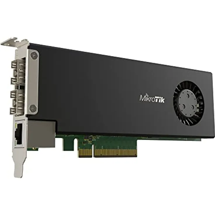 MikroTik CCR2004-1G-2XS-PCIe Adap 2xSFP28 1xGbE LP, Netzwerkkarte mit PCIe Adapter und 2x SFP28 Anschlüssen, blau
