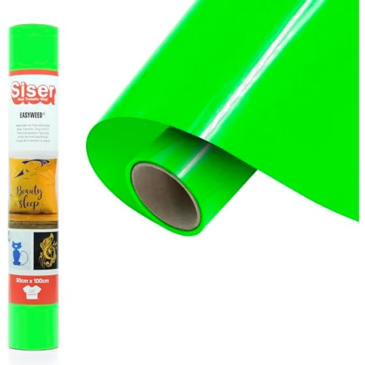 Siser Fluo Transferfolie, PVC-frei, Schnittbreite 30 cm, hohe Waschbeständigkeit, ideal für Multi-Schicht-Anwendungen