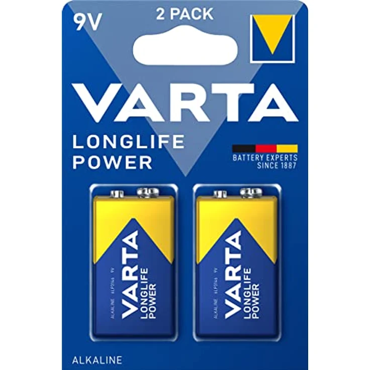 VARTA Longlife Power 9V Block 6LP3146 Batterie, Alkaline E-Block Batterien ideal für Feuermelder Rauchmelder Stimmgerät (2er Pack) – Bild 2