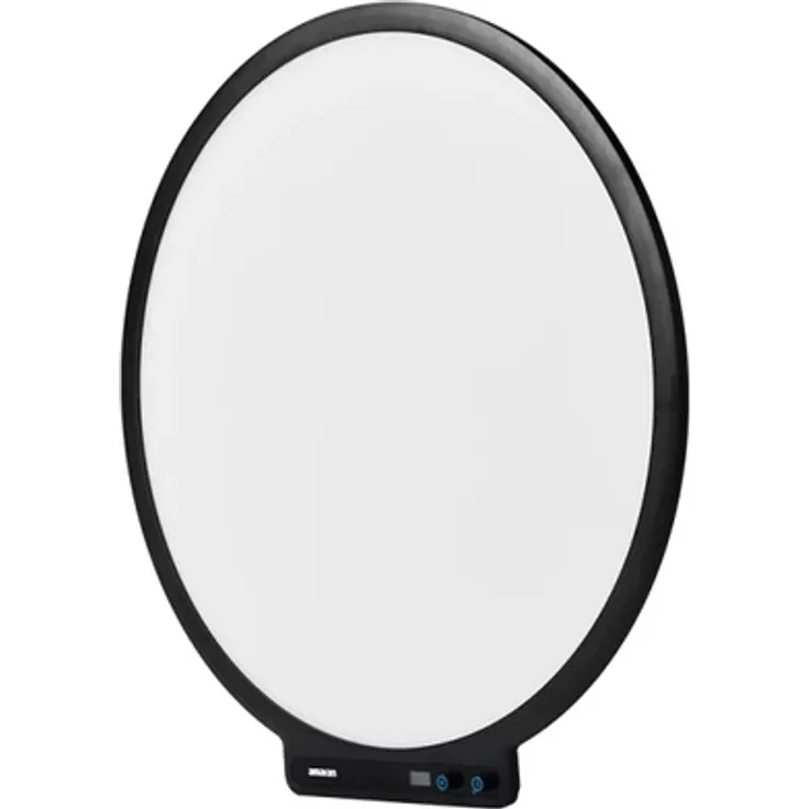 Amaran Verge Max Charcoal, Bicolor-Panelleuchte mit Tischständer, 55 cm Durchmesser, 60 W, CCT 2700-6500 K, drahtlose Steuerung bis 100 m