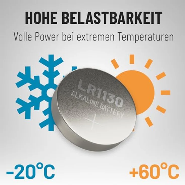 ABSINA AG10 LR1130 Knopfzelle 10er Pack - 1,5V Alkaline Knopfzellen auslaufsicher & mit langer Haltbarkeit - LR54 / V10GA / RW49 / G10A / 189 / GP189 / L1130 / 89A - Batterien in 10er Packung – Bild 5